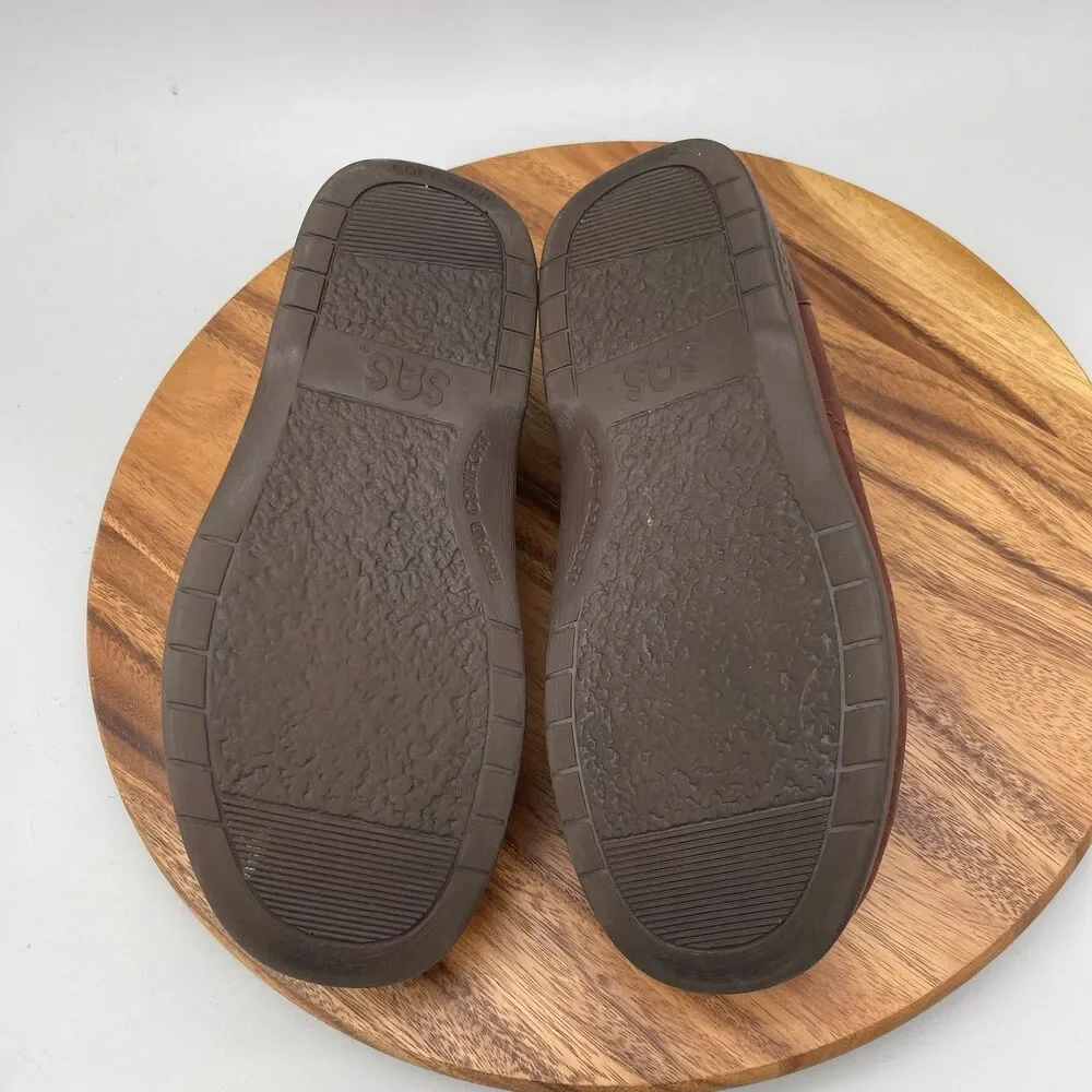 SAS 'Bout Time Shoes Mens Size 11.5 W Brown Leather Casual Walking Loafers